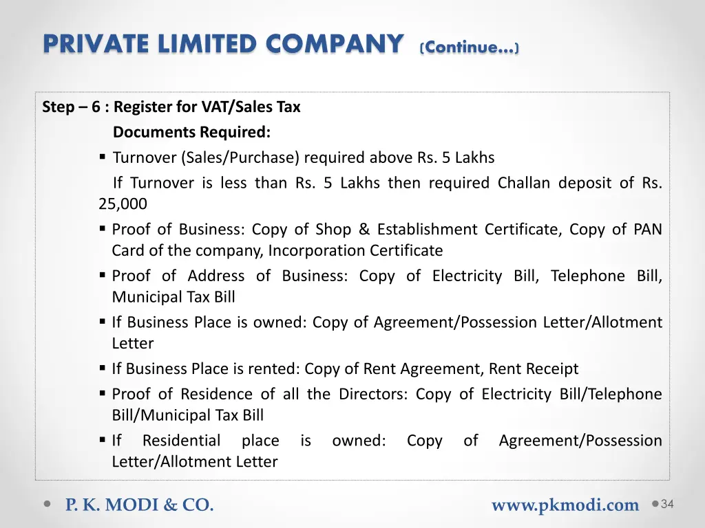 private limited company continue 4