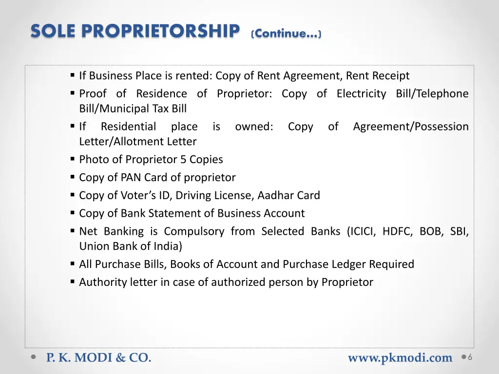 sole proprietorship continue 1