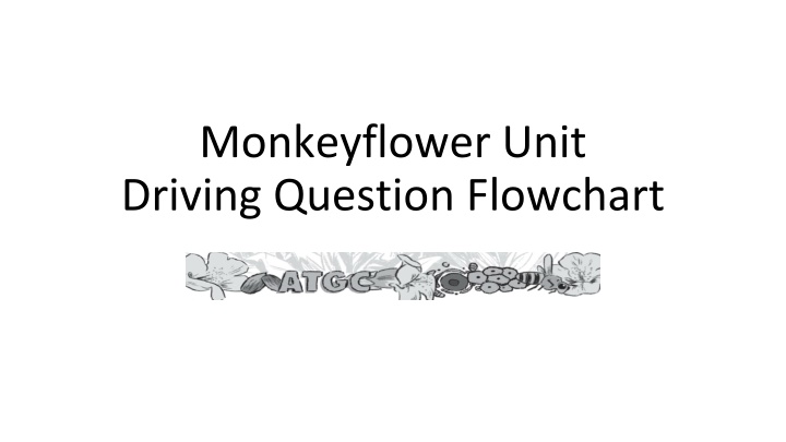 monkeyflower unit driving question flowchart