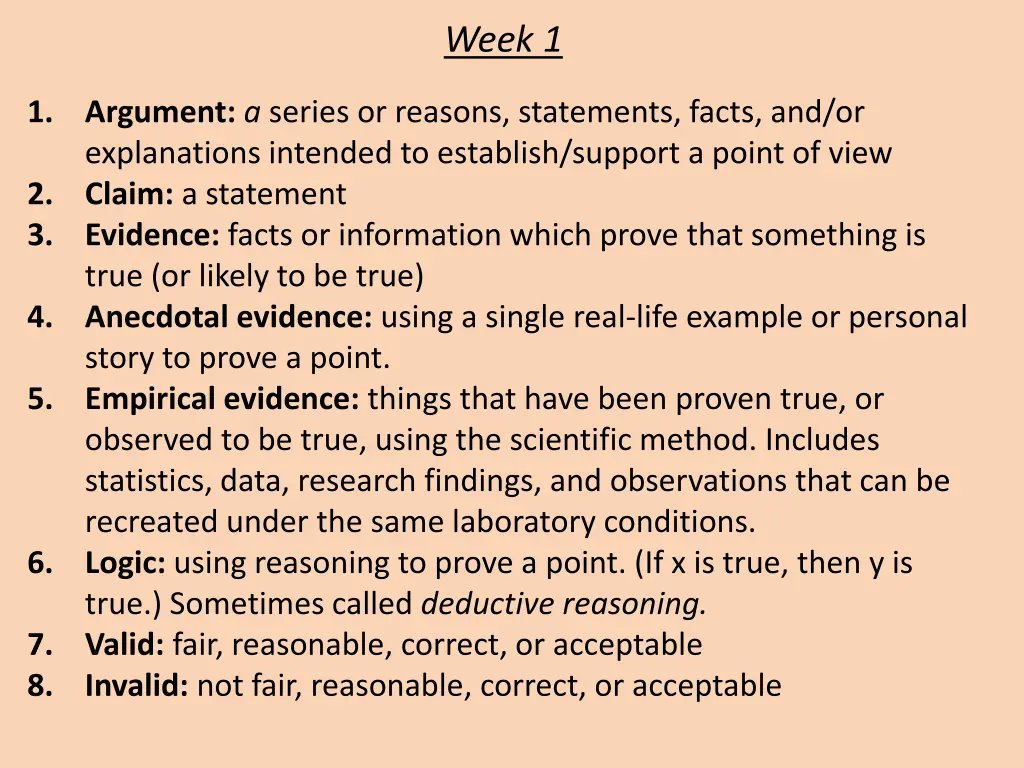 week 1