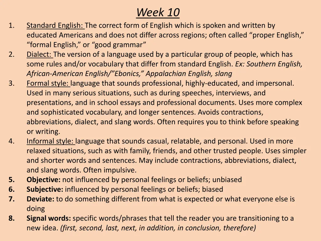 week 10