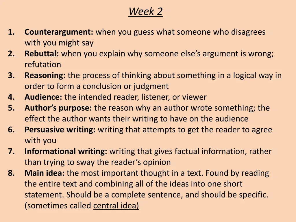 week 2