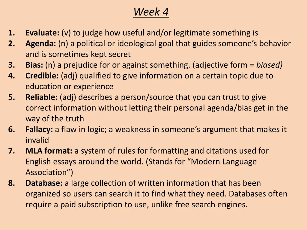 week 4