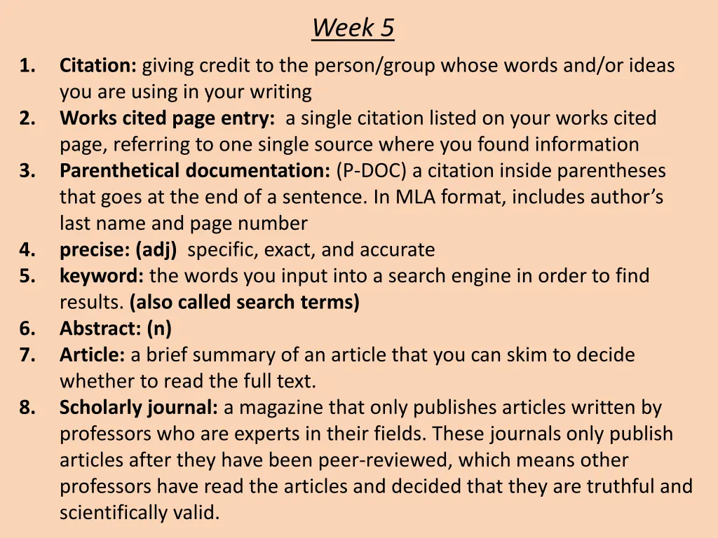 week 5