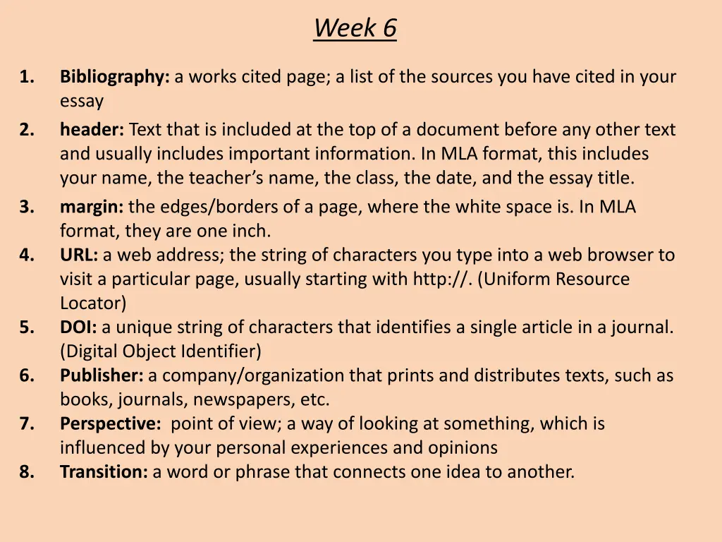 week 6
