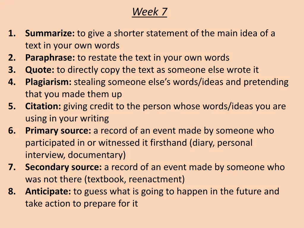 week 7
