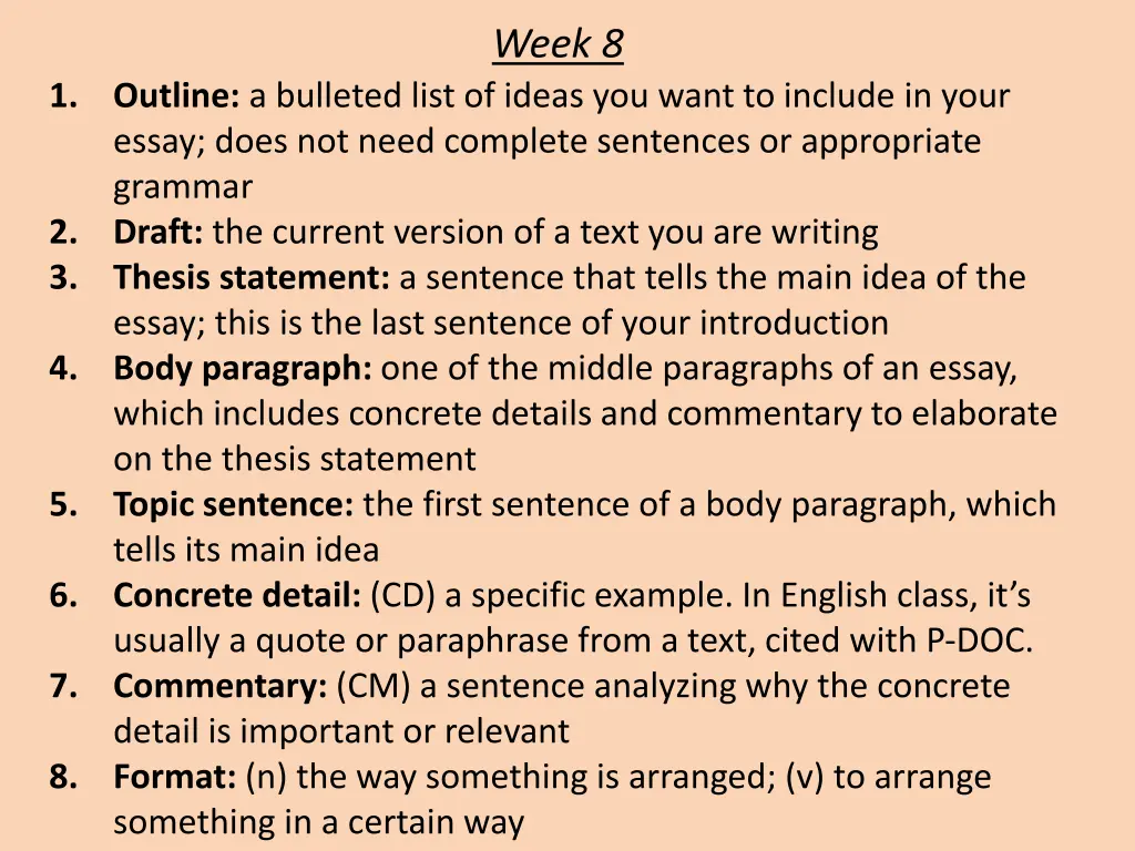 week 8