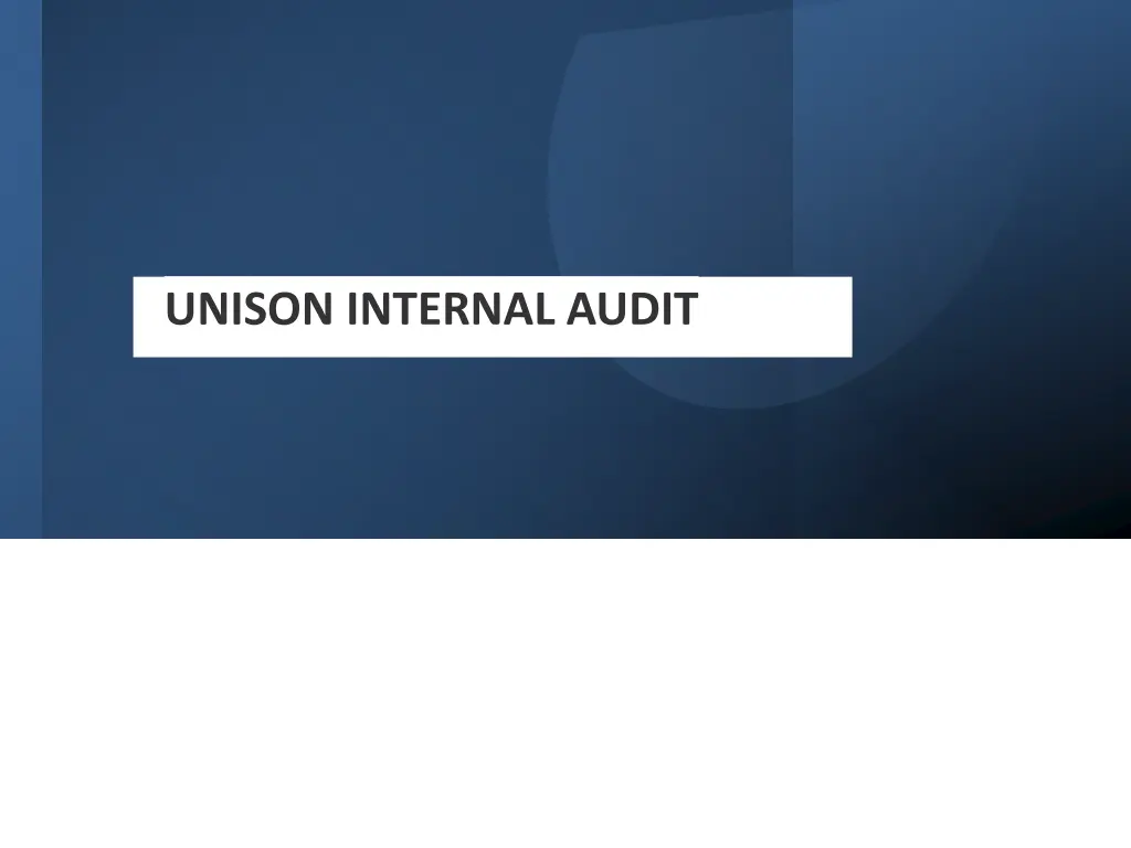 a brief outline of olba unison internal audit