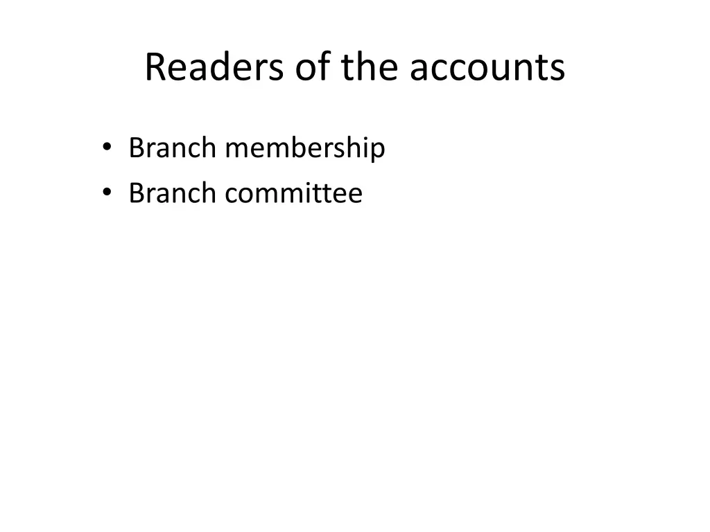 readers of the accounts 1