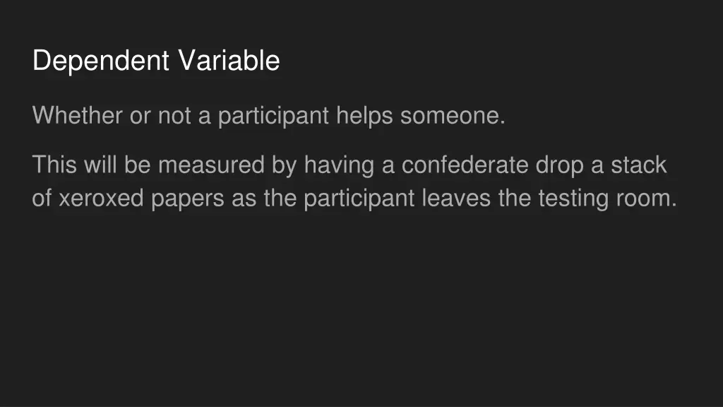 dependent variable