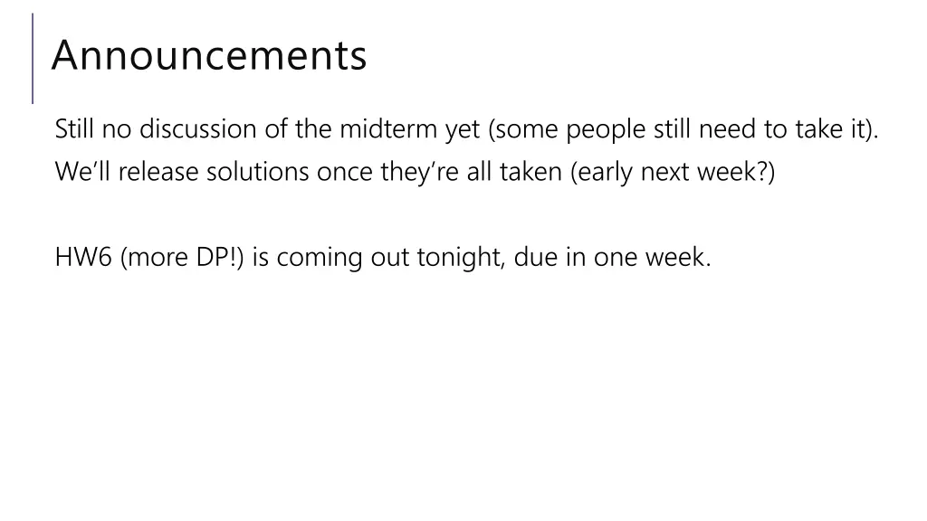 announcements