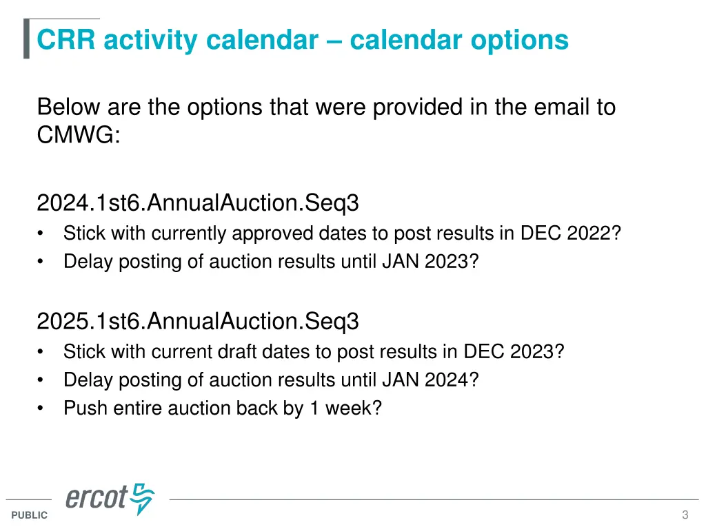 crr activity calendar calendar options