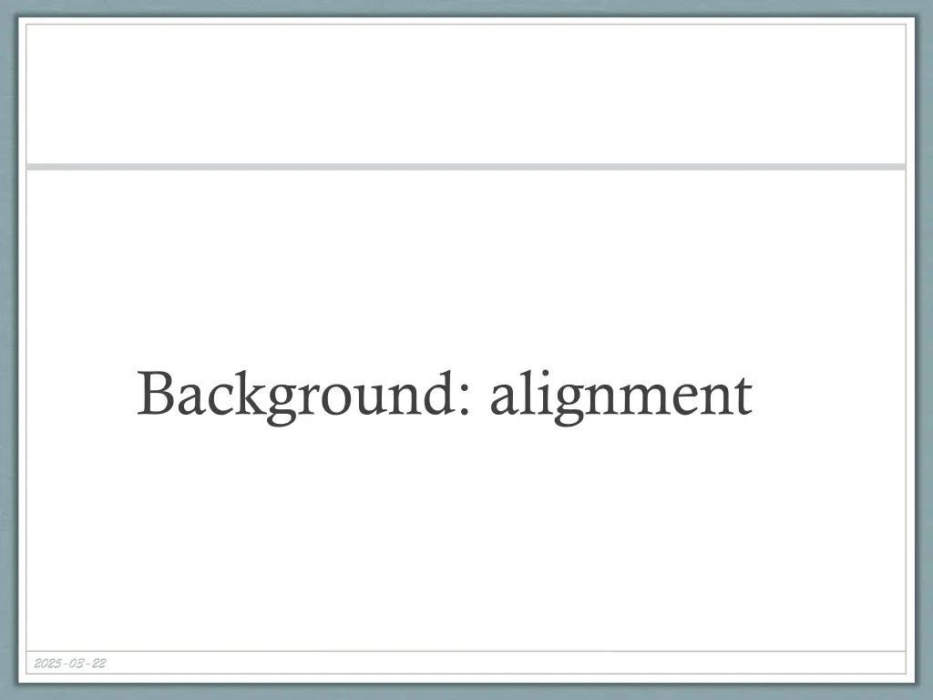 background alignment