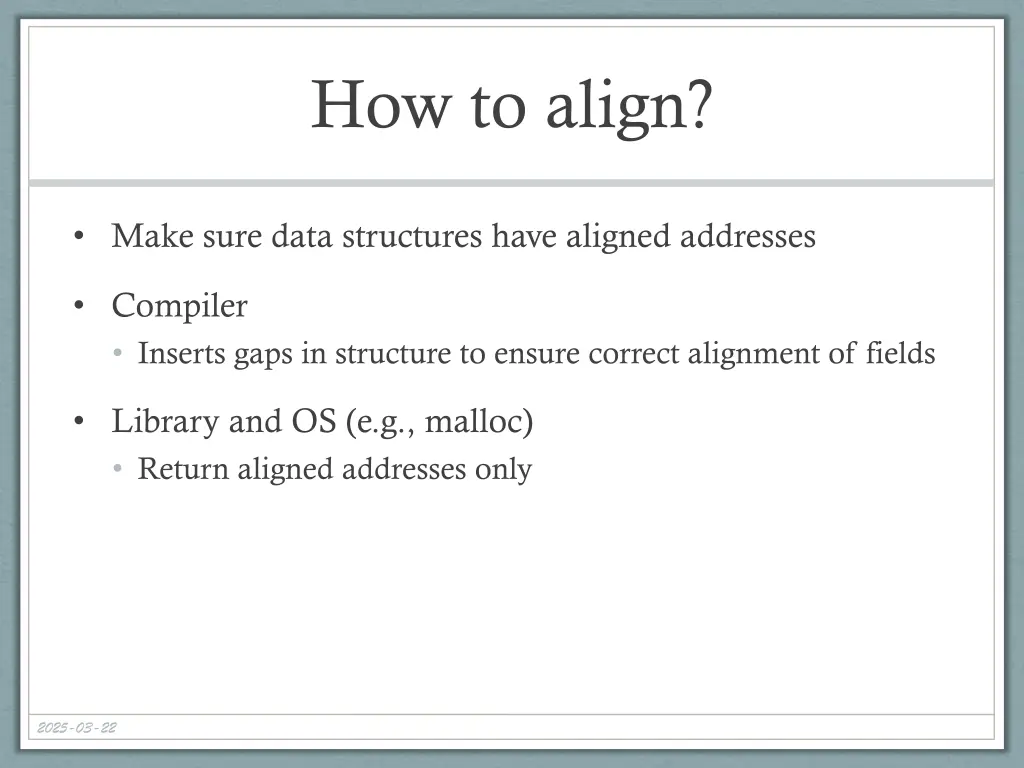 how to align
