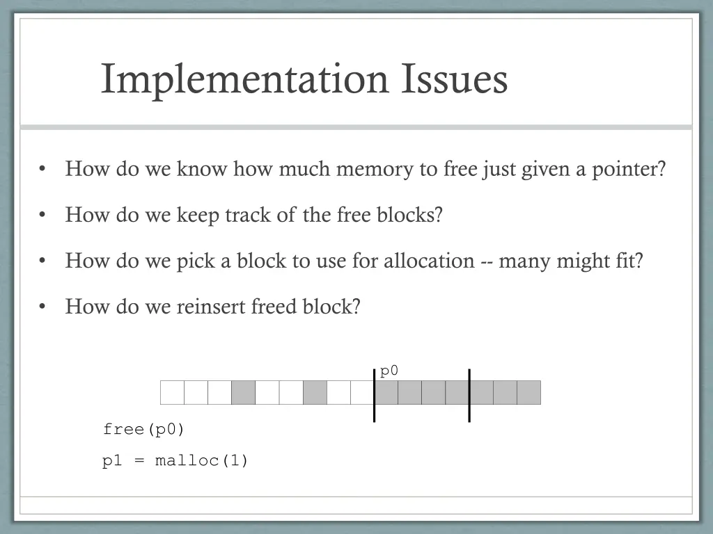 implementation issues