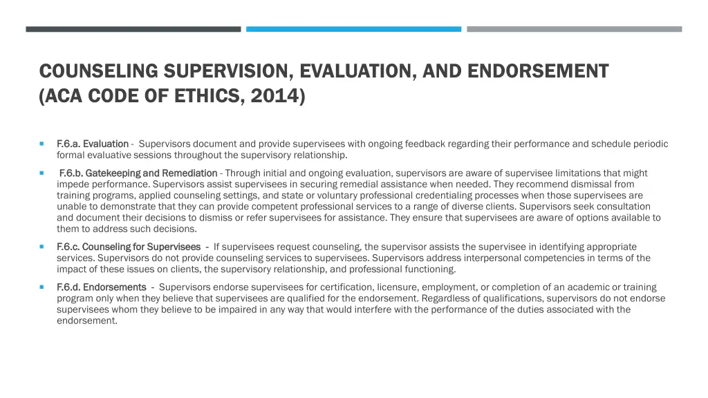 counseling supervision evaluation and endorsement
