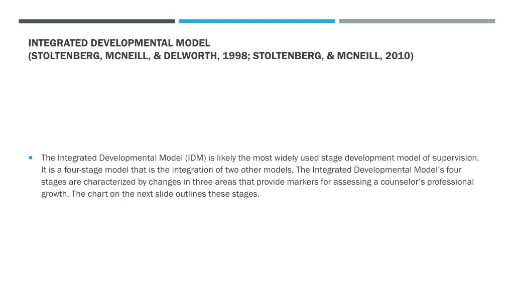 integrated developmental model stoltenberg