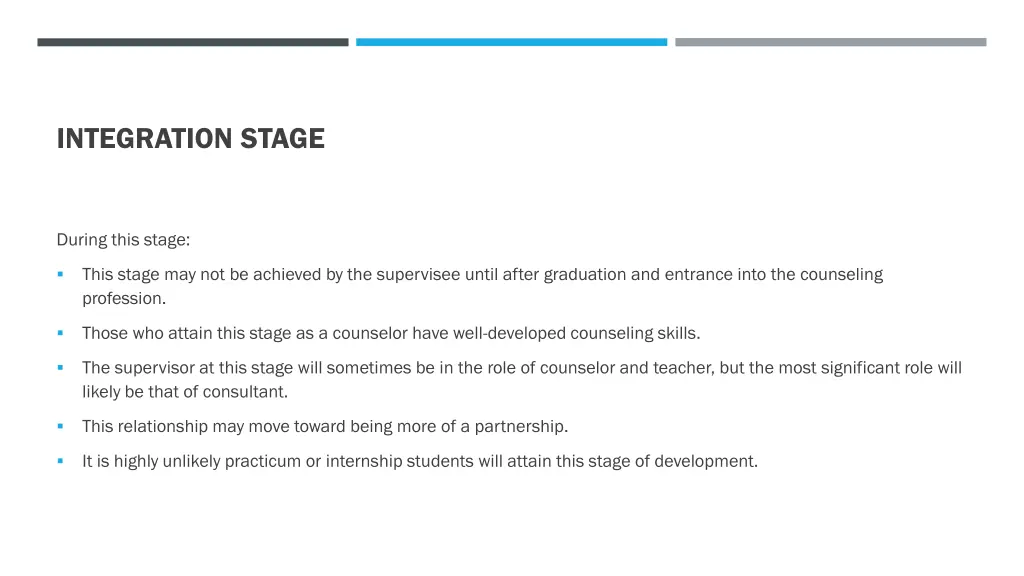 integration stage