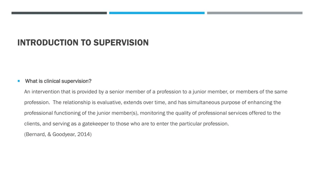 introduction to supervision