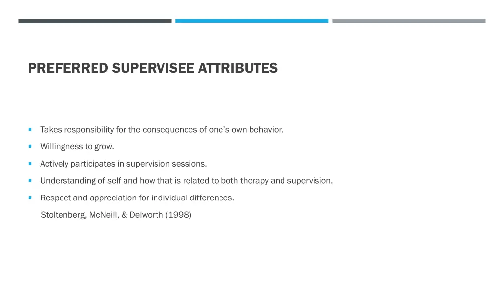 preferred supervisee attributes