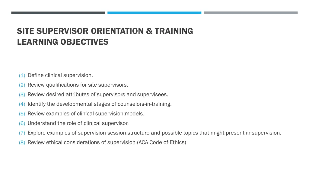 site supervisor orientation training learning