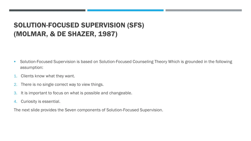 solution focused supervision sfs molmar de shazer
