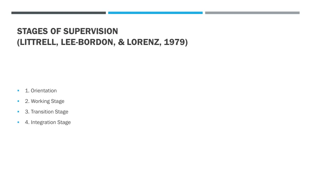 stages of supervision littrell lee bordon lorenz