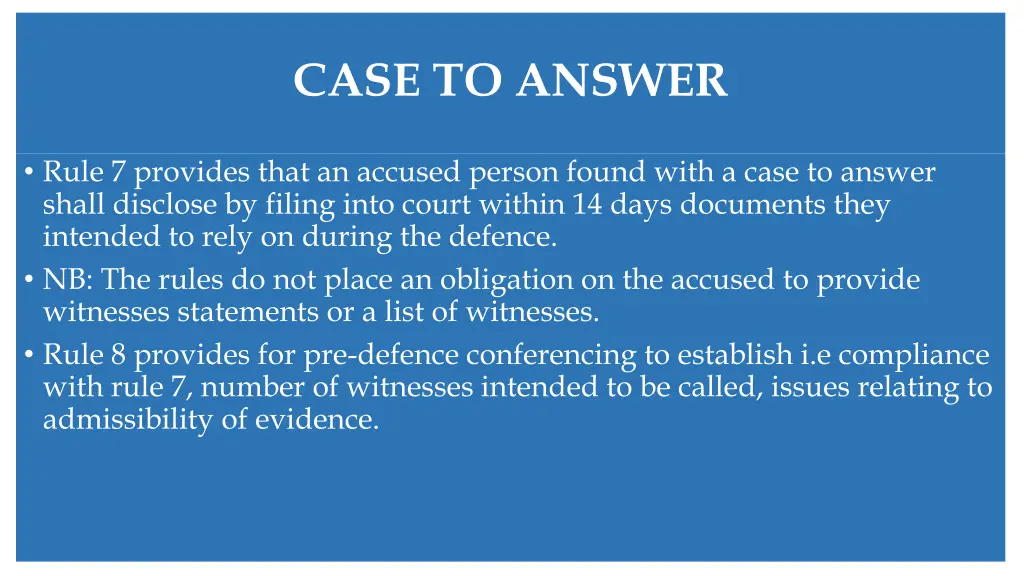 case to answer