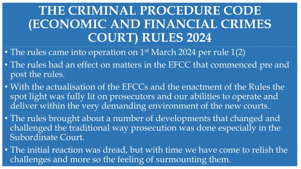 the criminal procedure code economic