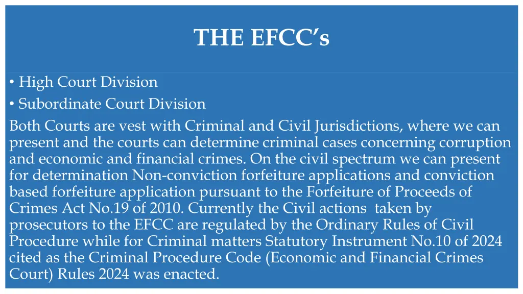 the efcc s