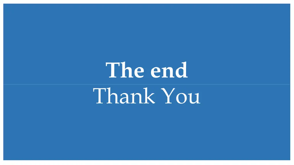 the end thank you