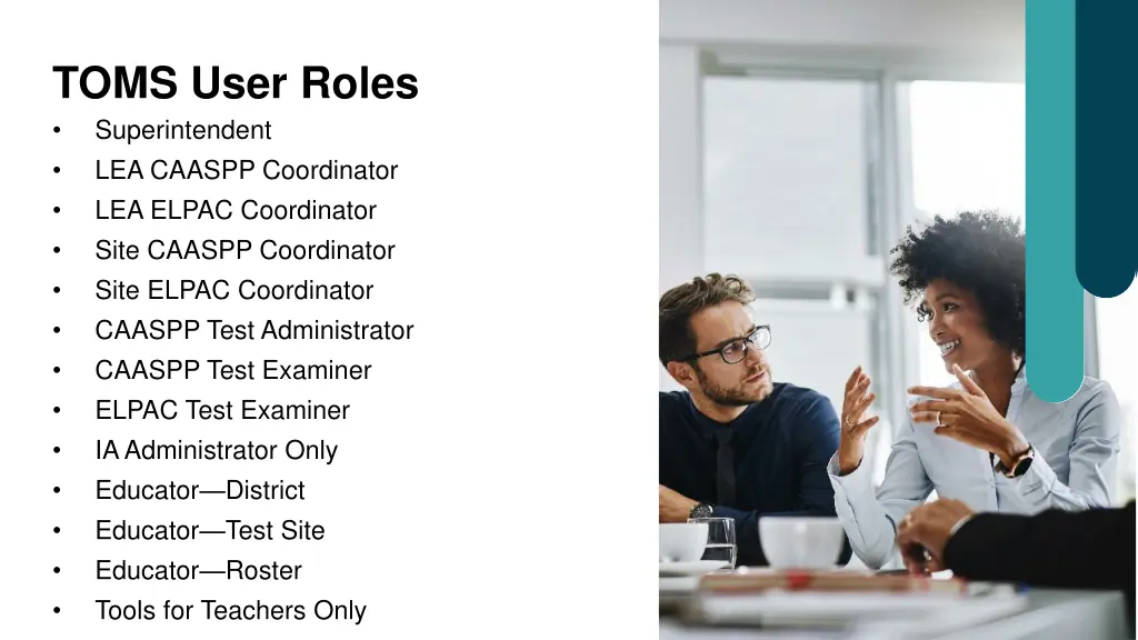toms user roles superintendent lea caaspp