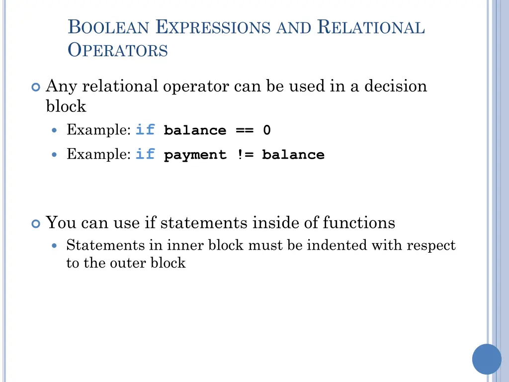 b oolean e xpressions and r elational o perators 2