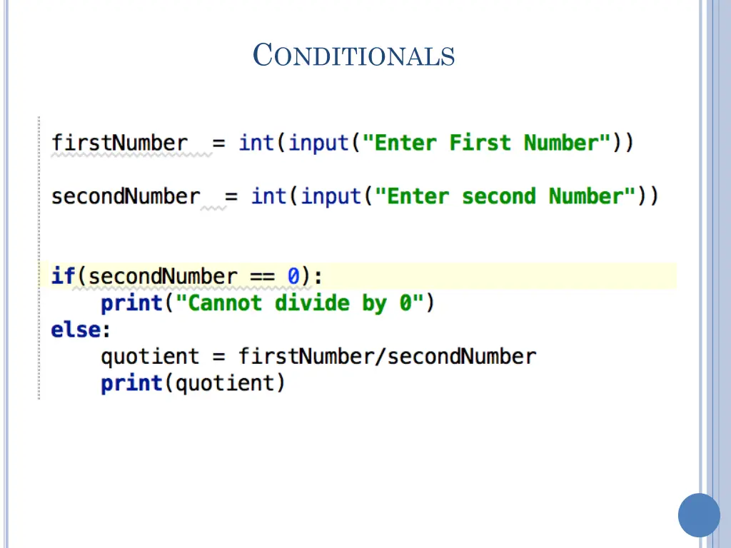 c onditionals 1
