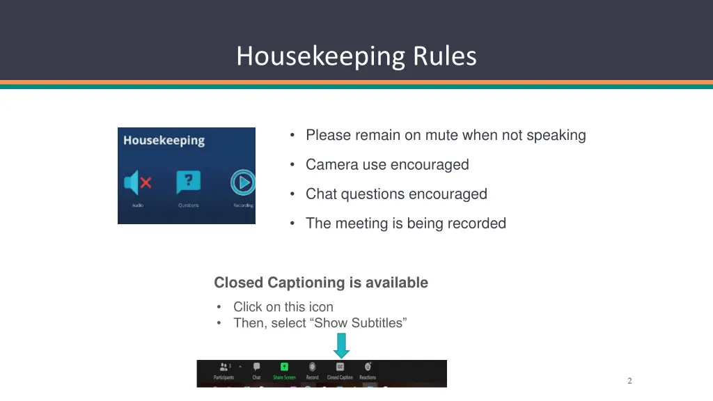 housekeeping rules
