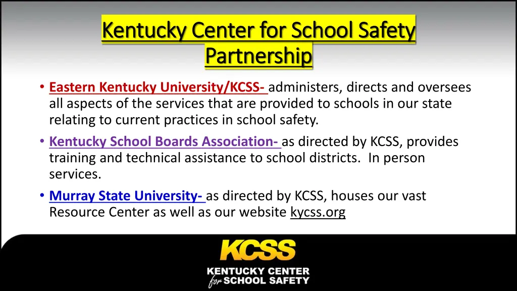 kentucky center for school safety kentucky center