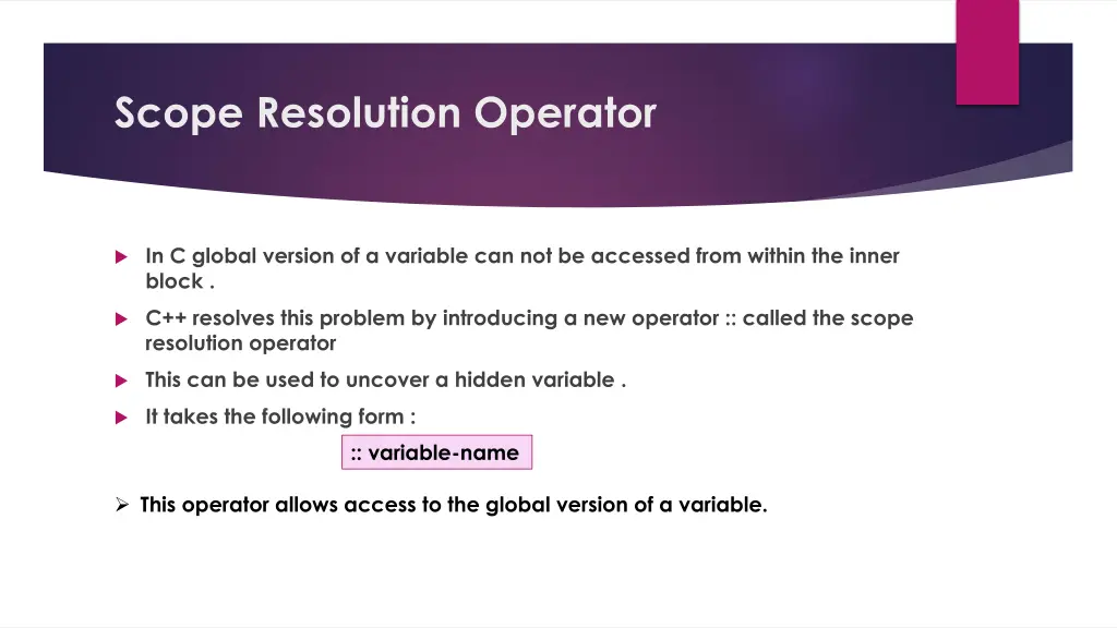 scope resolution operator 2