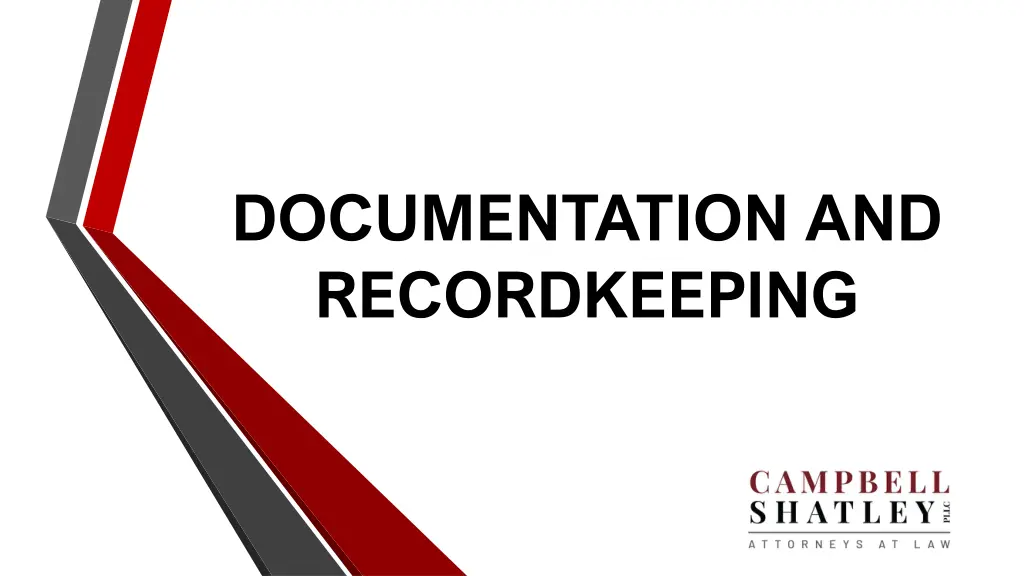 documentation and recordkeeping