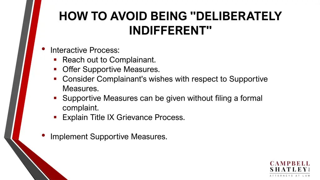 how to avoid being deliberately indifferent 1