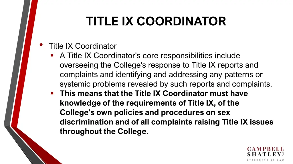title ix coordinator