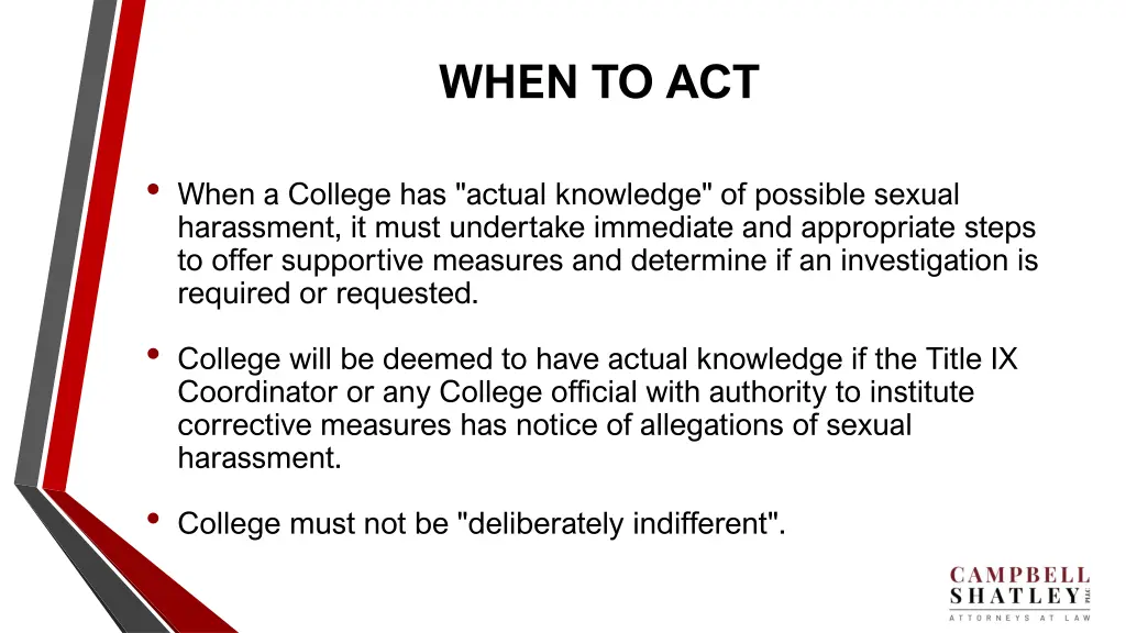 when to act