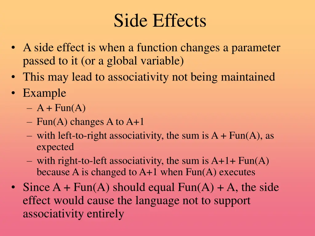 side effects