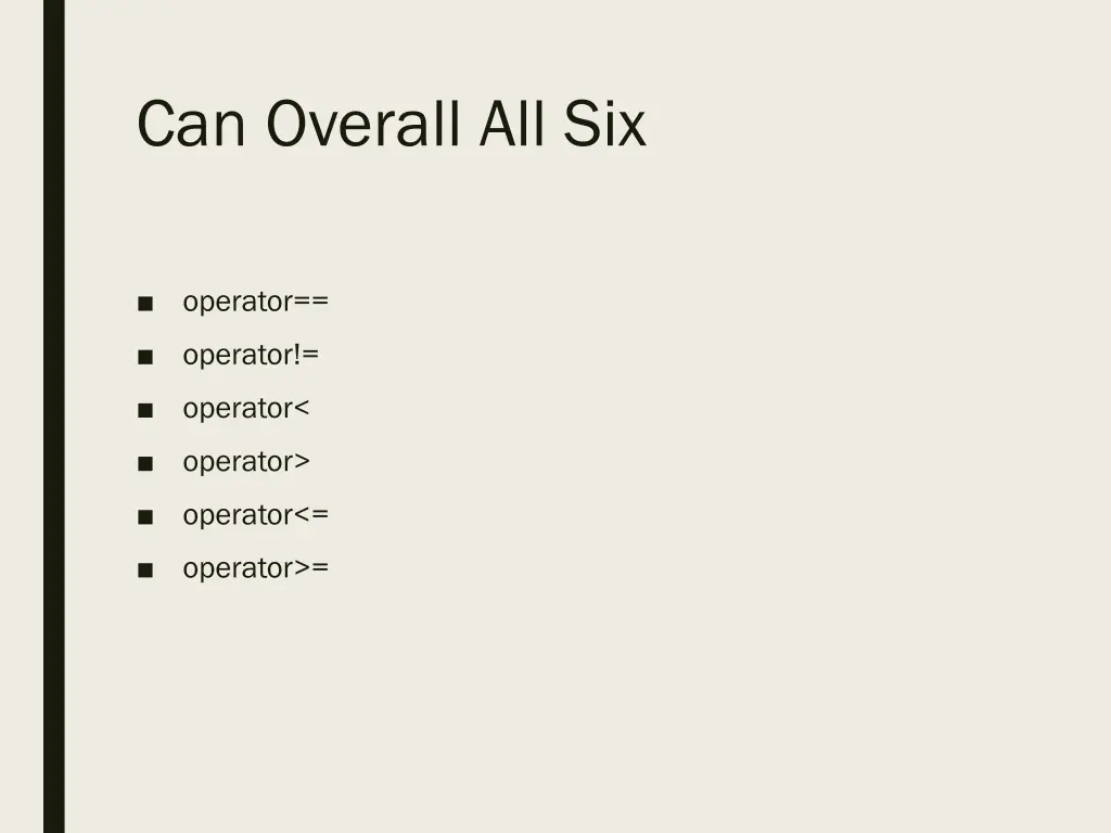 can overall all six