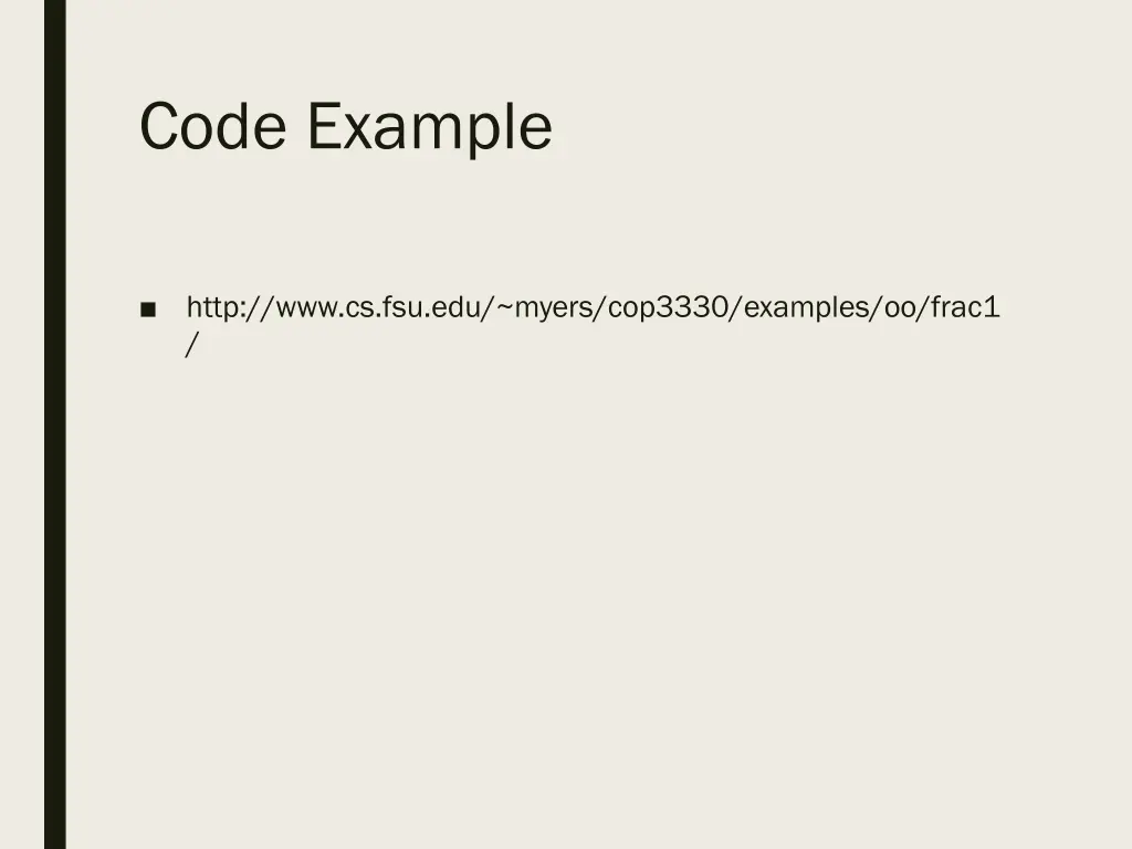 code example