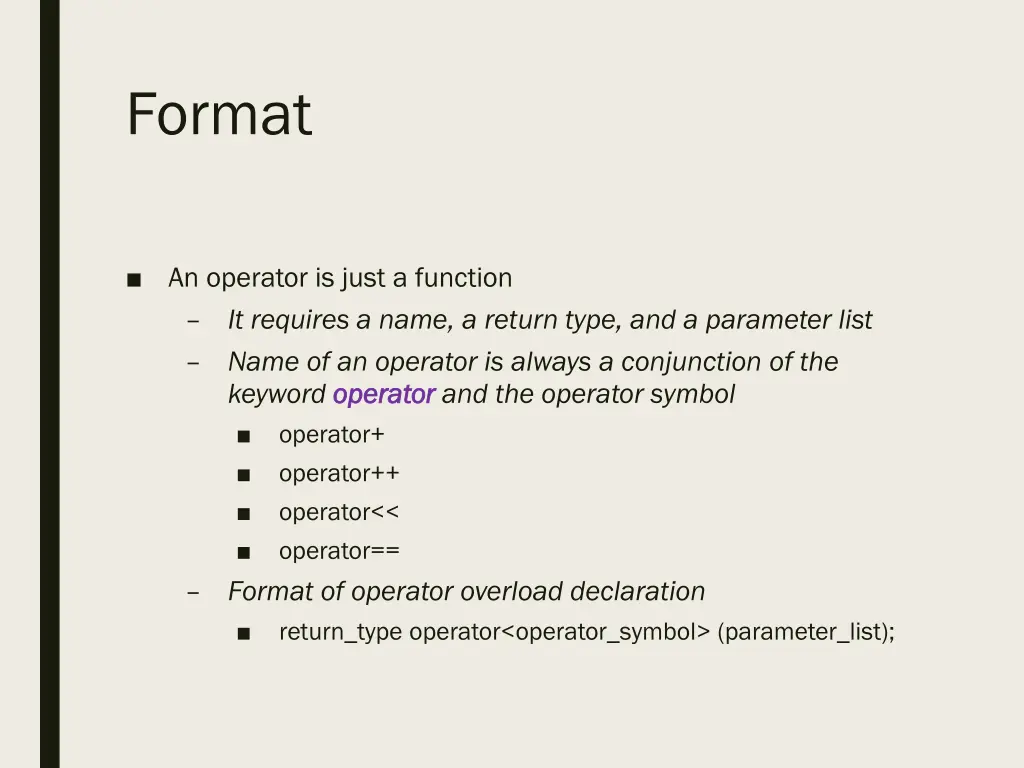 format