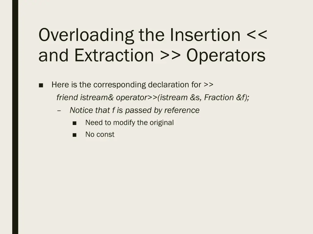 overloading the insertion and extraction operators 2