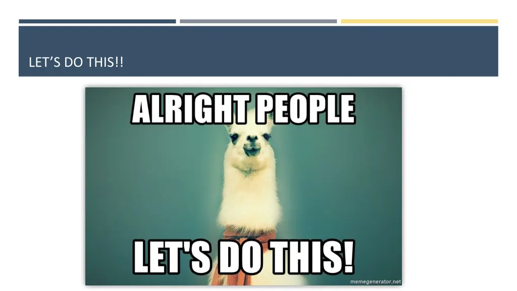 let s do this