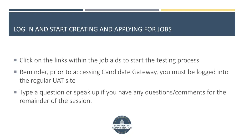log in and start creating and applying for jobs