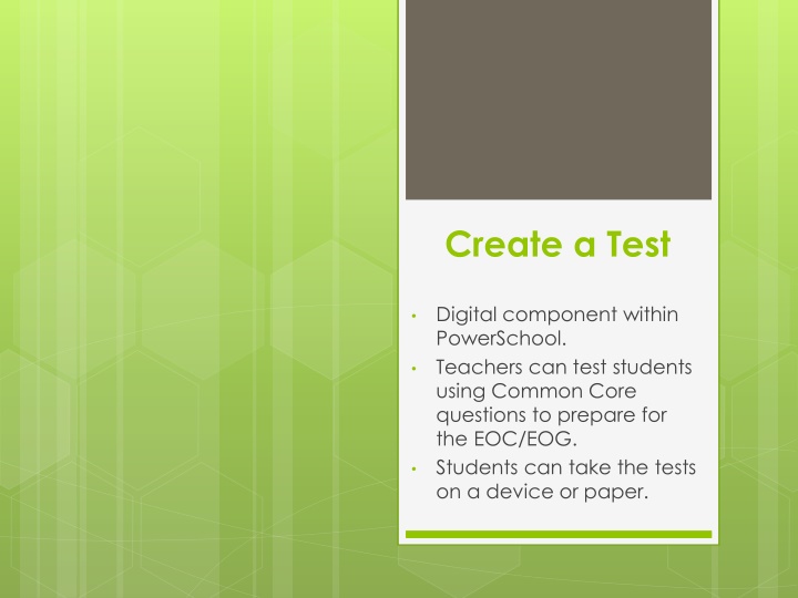 create a test
