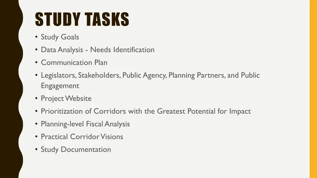 study tasks study goals data analysis needs